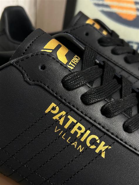 patrick villan black leather trainers.